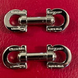 Salvatore Ferragamo Gancini Cuff Links Palladio Silver